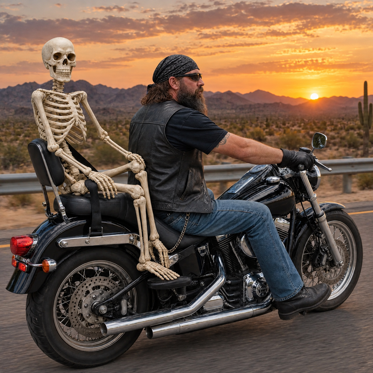 GraveRider - Motorcycle Skeleton Passenger Kit